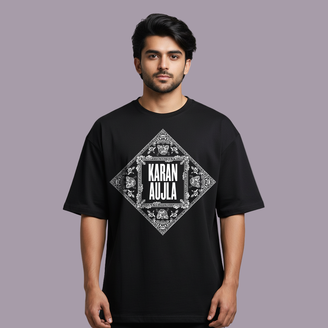 Karan Aujla – Black & White Bandana Tees